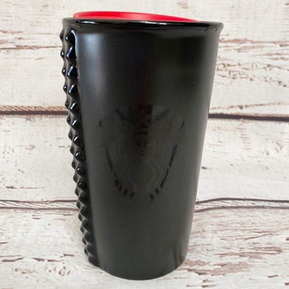 STARBUCKS Black and Red Studded Grande Tumbler - Picture 1 of 5